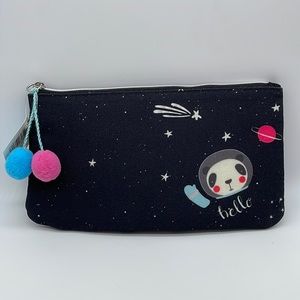 Artist’s Loft Accessory Bag Space Panda Makeup Bag Pencil Case NWT